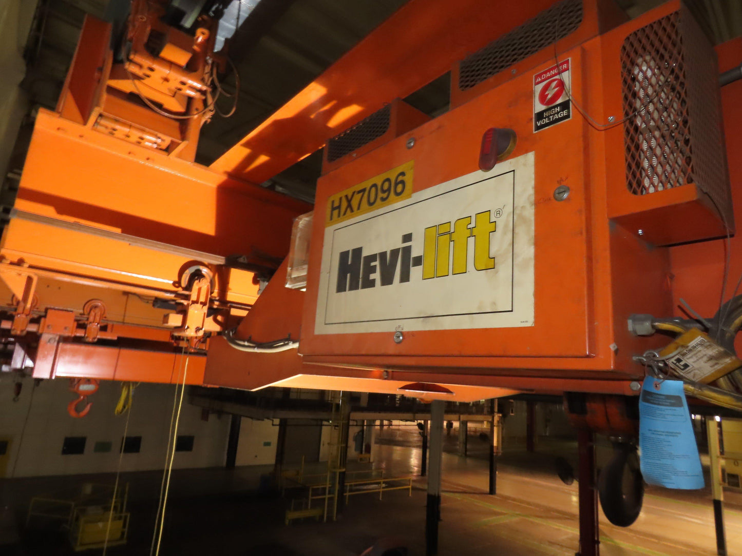Cleveland Tramrail P&H 15 Ton Double Girder Underhung Bridge Crane 45' Span