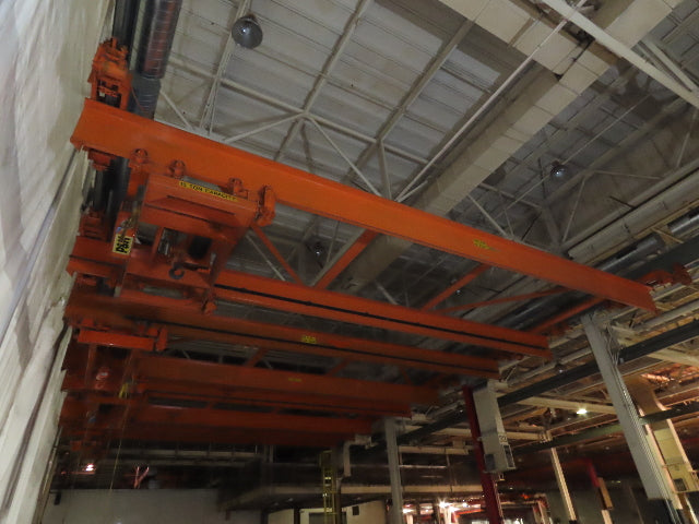 Cleveland Tramrail P&H 15 Ton Double Girder Underhung Bridge Crane 45' Span
