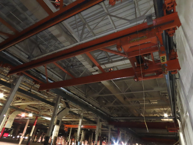 Cleveland Tramrail P&H 15 Ton Double Girder Underhung Bridge Crane 45' Span
