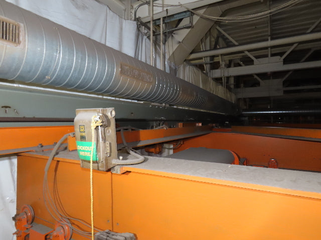 Cleveland Tramrail P&H 12 Ton Double Girder Underhung Bridge Crane 45' Span