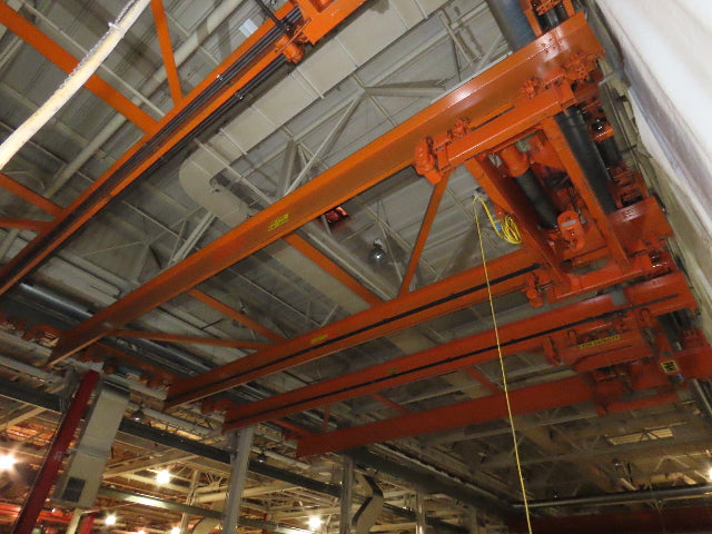 Cleveland Tramrail P&H 12 Ton Double Girder Underhung Bridge Crane 45' Span