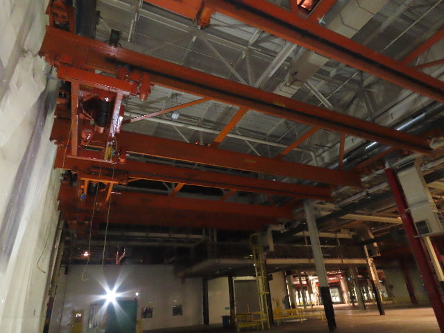 Cleveland Tramrail P&H 12 Ton Double Girder Underhung Bridge Crane 45' Span