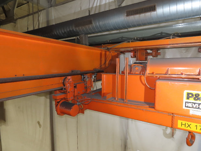 Cleveland Tramrail P&H 12 Ton Double Girder Underhung Bridge Crane 45' Span