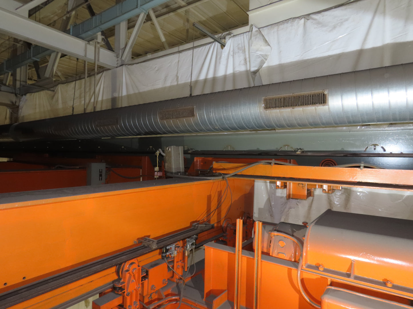 Cleveland Tramrail P&H 12 Ton Double Girder Underhung Bridge Crane 45' Span