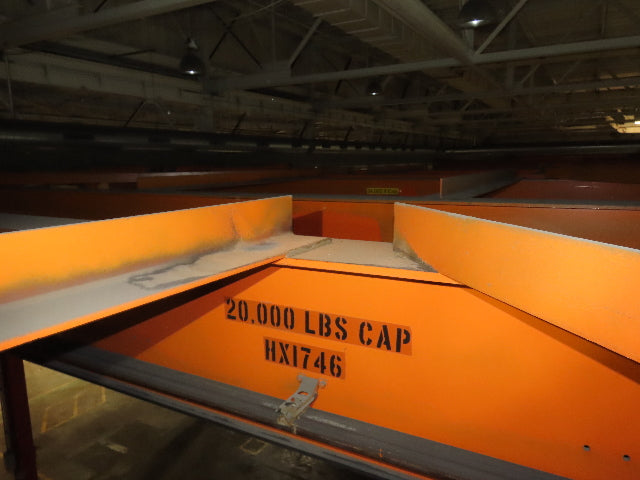 Cleveland Tramrail P&H 10 Ton Double Girder Underhung Bridge Crane 45' Span