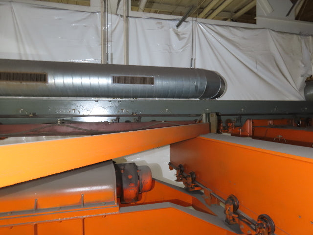 Cleveland Tramrail P&H 10 Ton Double Girder Underhung Bridge Crane 45' Span