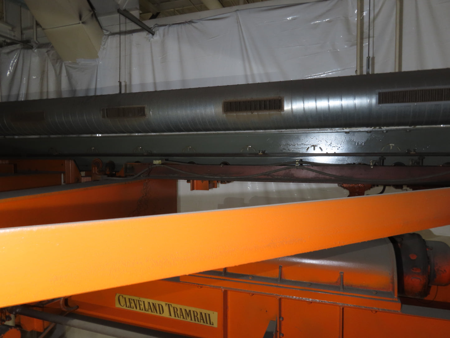 Cleveland Tramrail P&H 10 Ton Double Girder Underhung Bridge Crane 45' Span