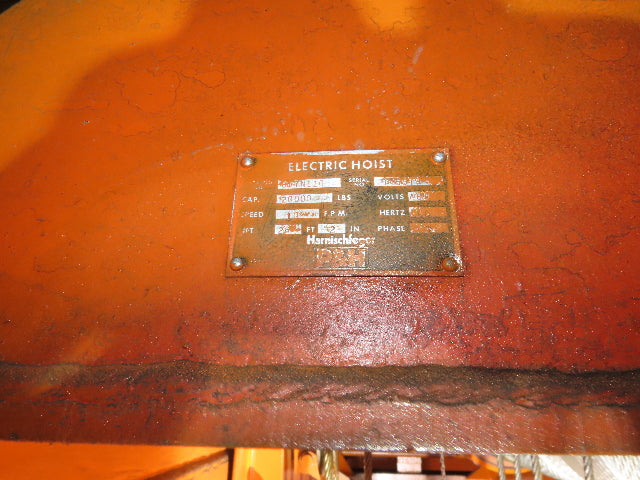 Cleveland Tramrail P&H 10 Ton Double Girder Underhung Bridge Crane 45' Span