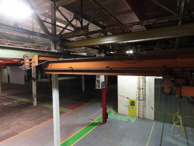 Cleveland Tramrail P&H 15 Ton Double Girder Underhung Bridge Crane 34' 10" Span