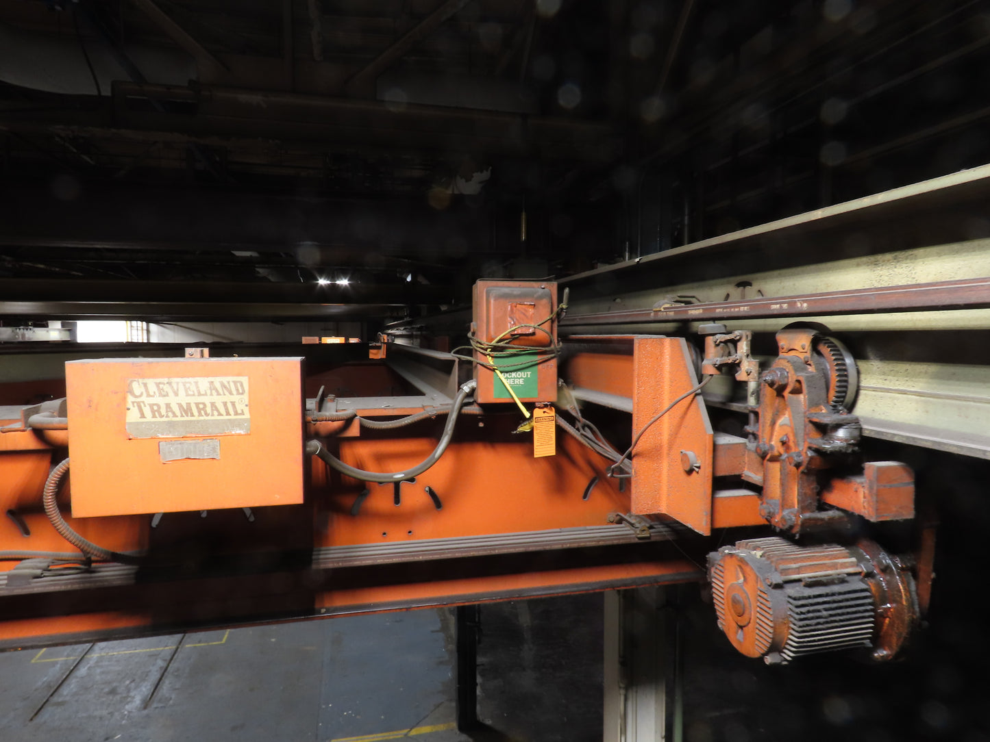 Cleveland Tramrail P&H 15 Ton Double Girder Underhung Bridge Crane 34' 10" Span