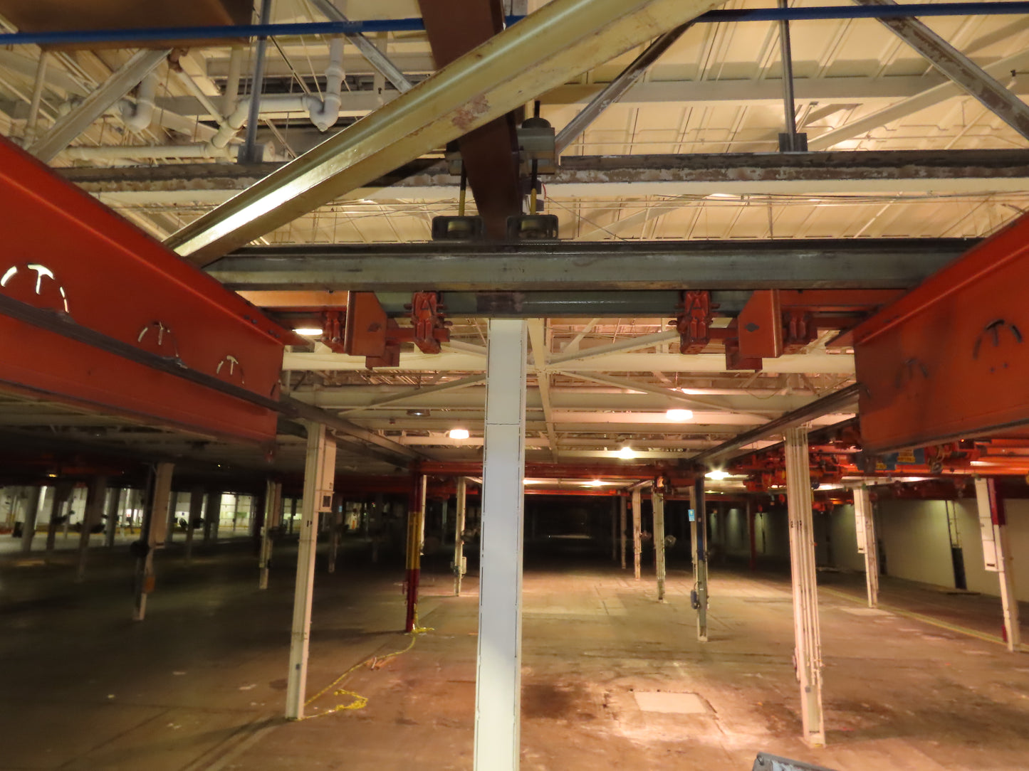 Cleveland Tramrail P&H 15 Ton Double Girder Underhung Bridge Crane 34' 10" Span