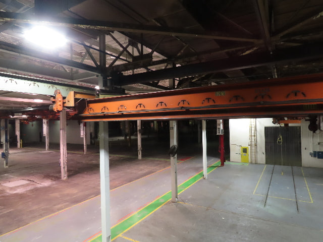 Cleveland Tramrail P&H 15 Ton Double Girder Underhung Bridge Crane 34' 10" Span
