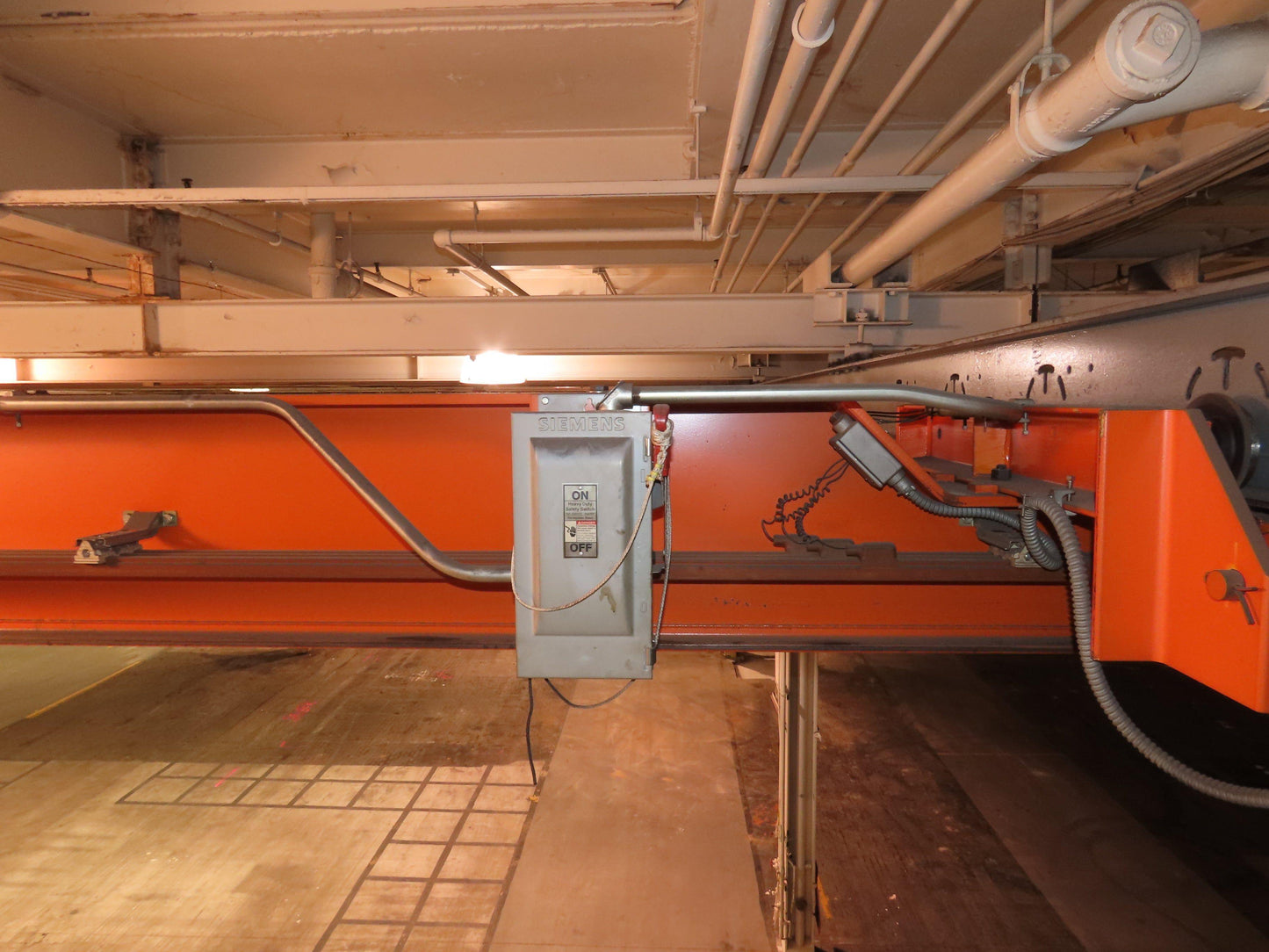 Cleveland Tramrail P&H 5 Ton Single Girder Underhung Bridge Crane 34' 10" Span