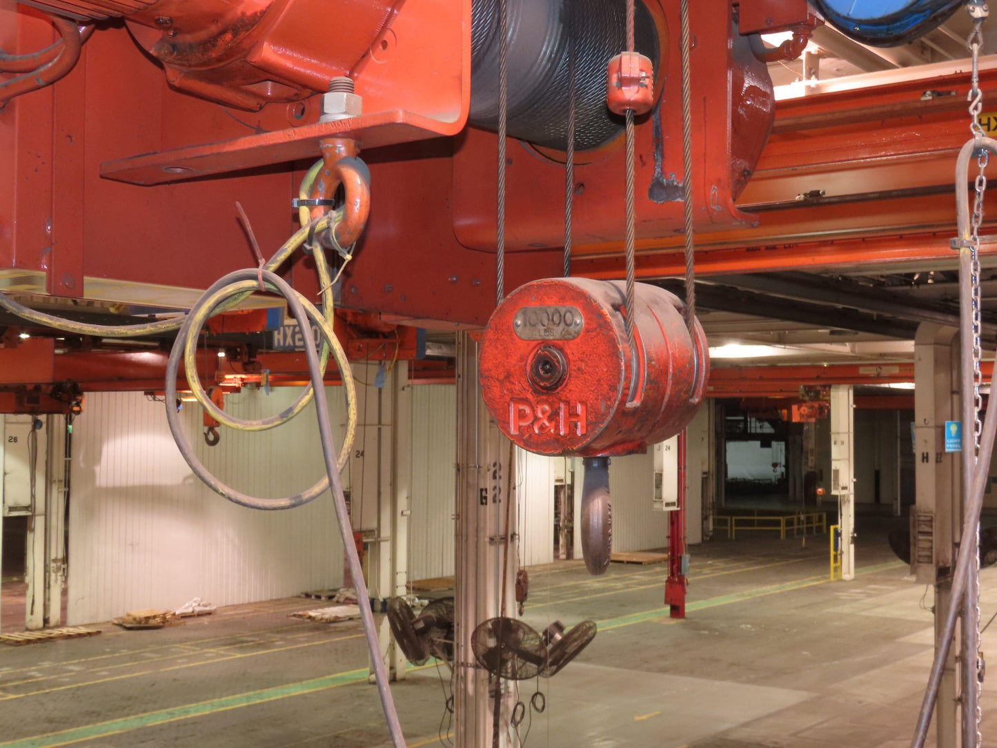 Cleveland Tramrail P&H 5 Ton Single Girder Underhung Bridge Crane 34' 10" Span
