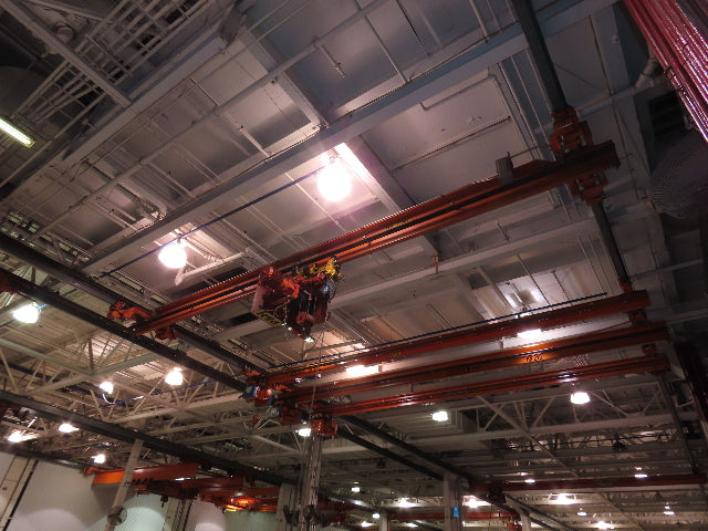 Cleveland Tramrail P&H 5 Ton Single Girder Underhung Bridge Crane 34' 10" Span