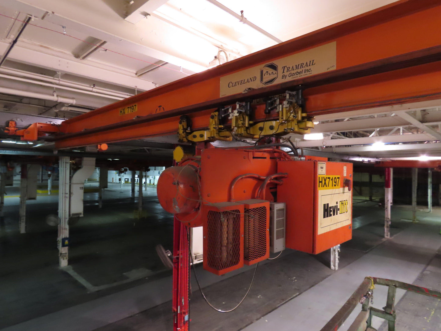 Cleveland Tramrail P&H 5 Ton Single Girder Underhung Bridge Crane 34' 10" Span
