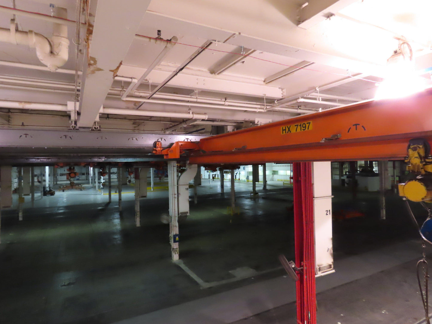 Cleveland Tramrail P&H 5 Ton Single Girder Underhung Bridge Crane 34' 10" Span