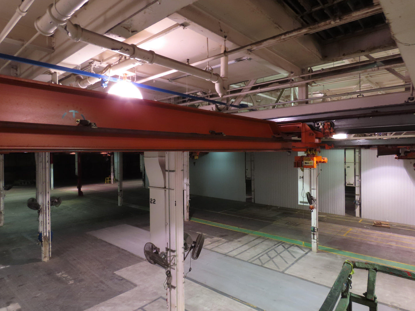 Cleveland Tramrail P&H 5 Ton Single Girder Underhung Bridge Crane 34' 10" Span