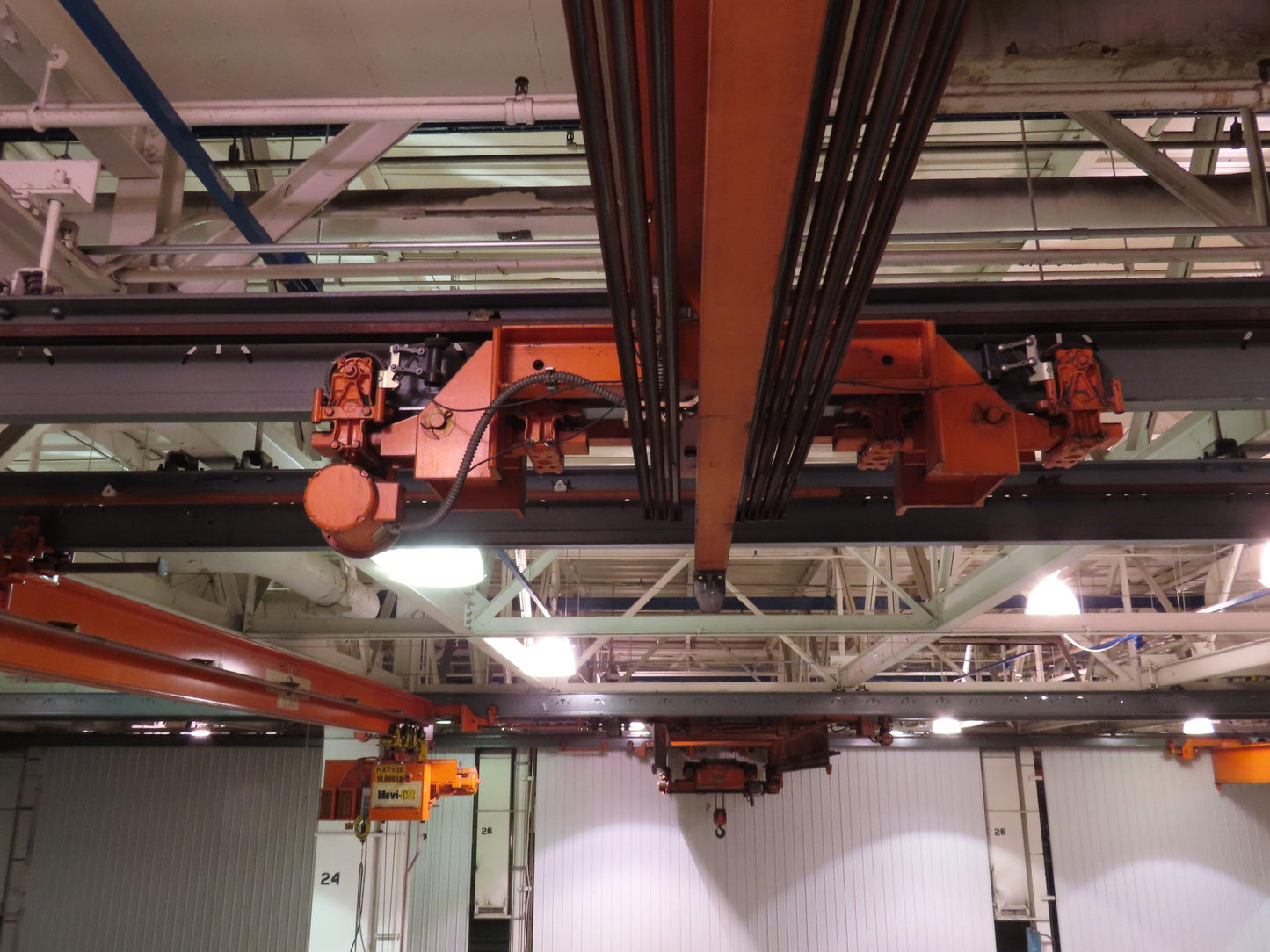 Cleveland Tramrail P&H 5 Ton Single Girder Underhung Bridge Crane 34' 10" Span