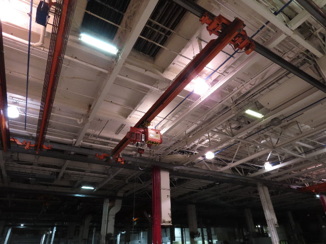 Cleveland Tramrail P&H 5 Ton Single Girder Underhung Bridge Crane 34' 10" Span
