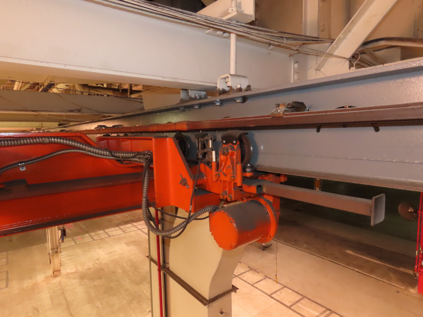 Cleveland Tramrail P&H 5 Ton Single Girder Underhung Bridge Crane 34' 10" Span