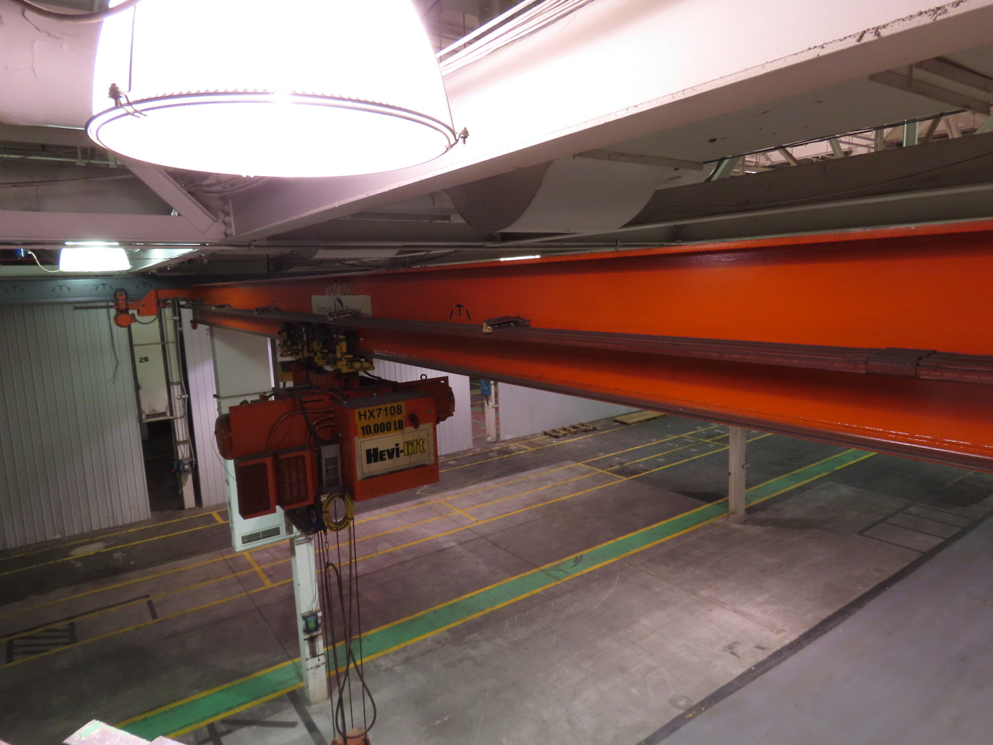 Cleveland Tramrail P&H 5 Ton Single Girder Underhung Bridge Crane 34' 10" Span