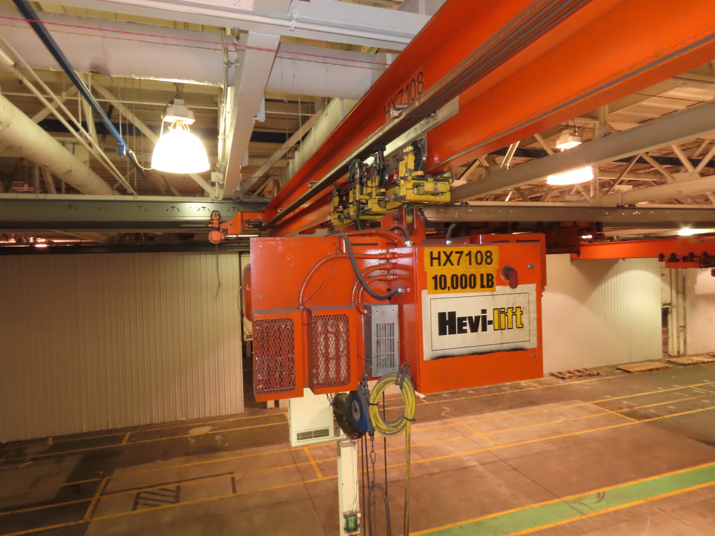 Cleveland Tramrail P&H 5 Ton Single Girder Underhung Bridge Crane 34' 10" Span