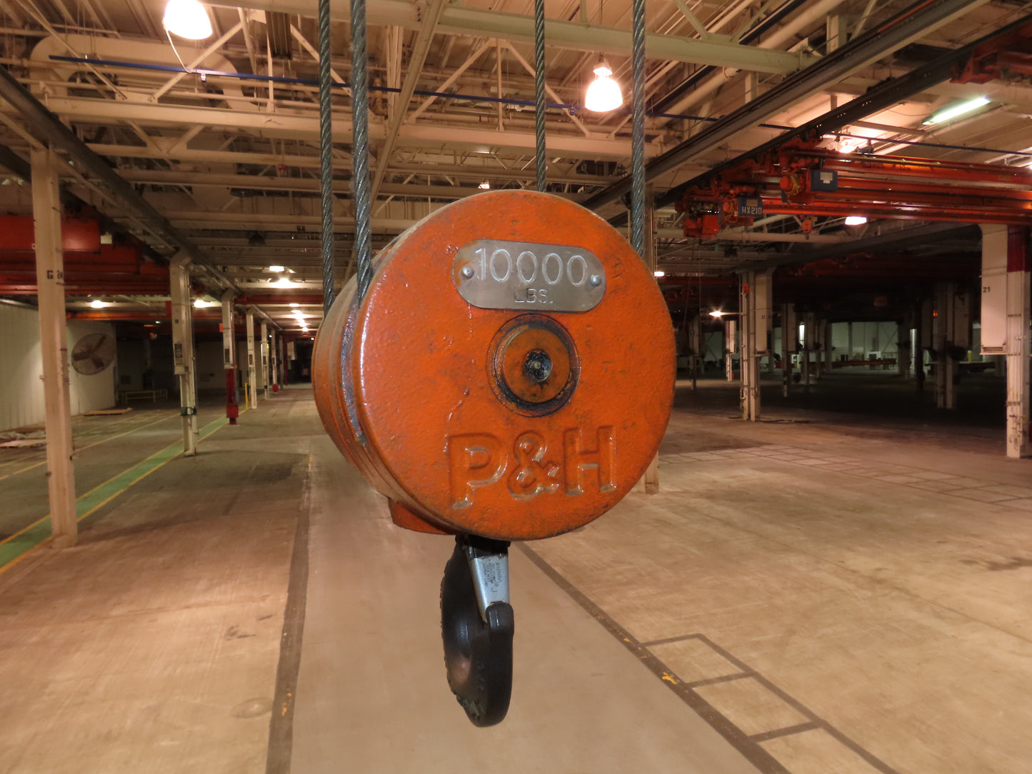Cleveland Tramrail P&H 5 Ton Single Girder Underhung Bridge Crane 34' 10" Span