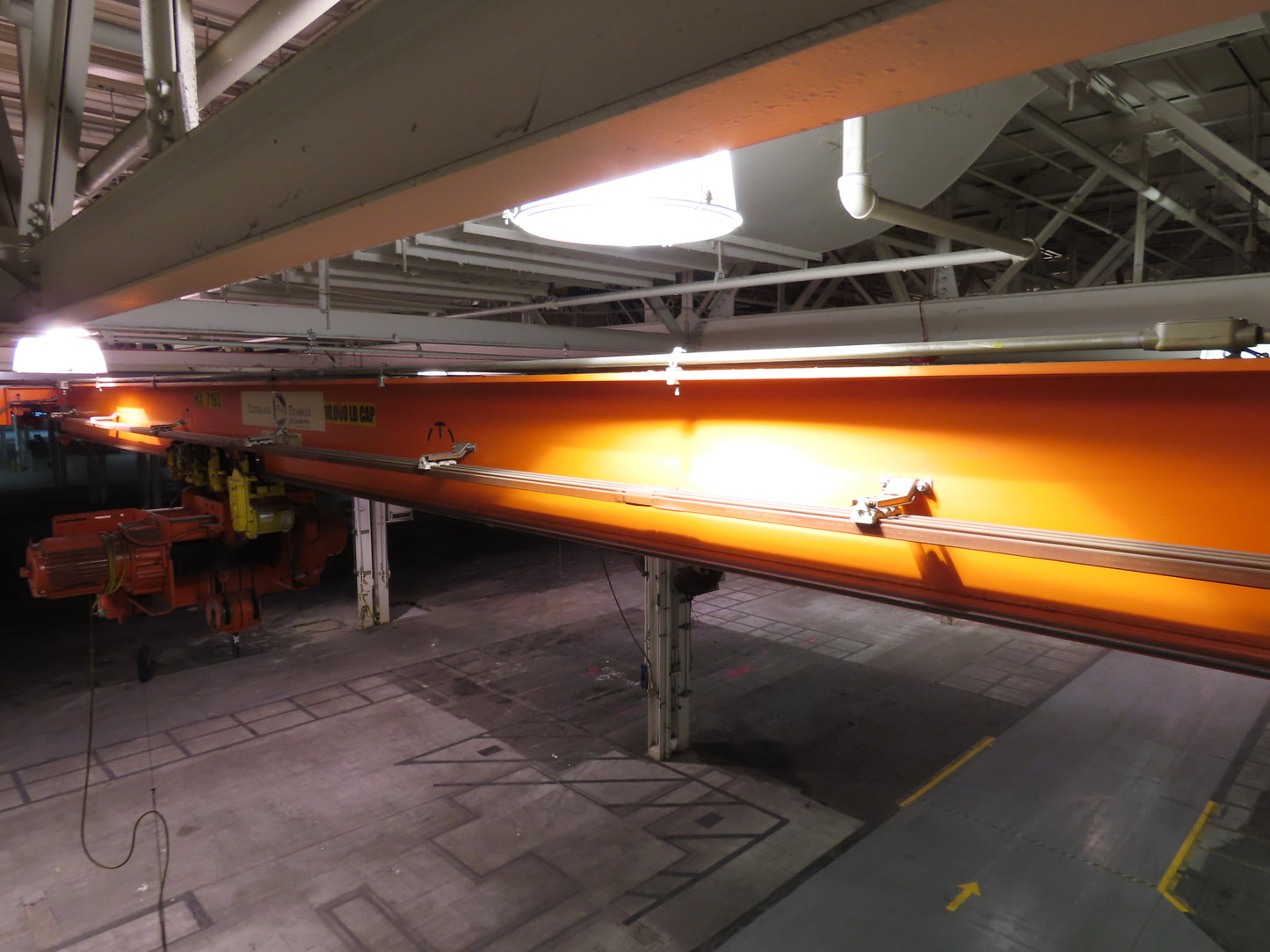 Cleveland Tramrail P&H 5 Ton Single Girder Underhung Bridge Crane 34' 10" Span