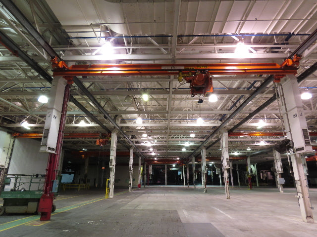 Cleveland Tramrail P&H 5 Ton Single Girder Underhung Bridge Crane 34' 10" Span