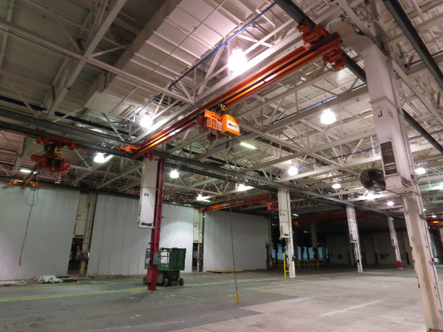Cleveland Tramrail P&H 5 Ton Single Girder Underhung Bridge Crane 34' 10" Span