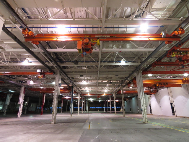 Cleveland Tramrail P&H 5 Ton Single Girder Underhung Bridge Crane 34' 10" Span