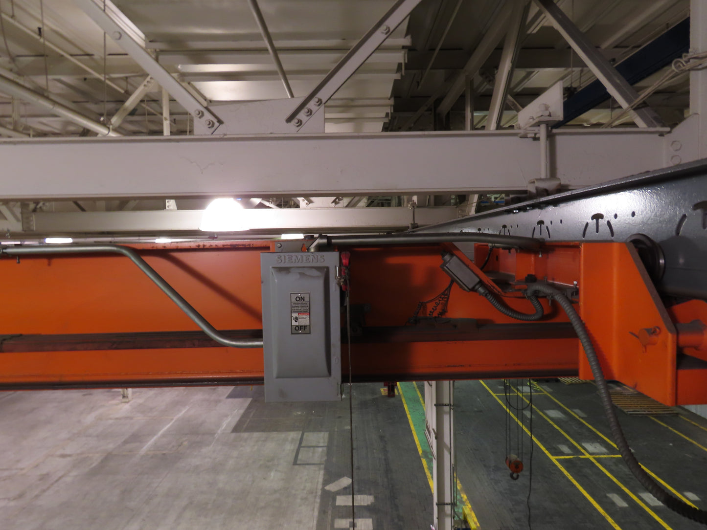 Cleveland Tramrail P&H 5 Ton Single Girder Underhung Bridge Crane 34' 10" Span