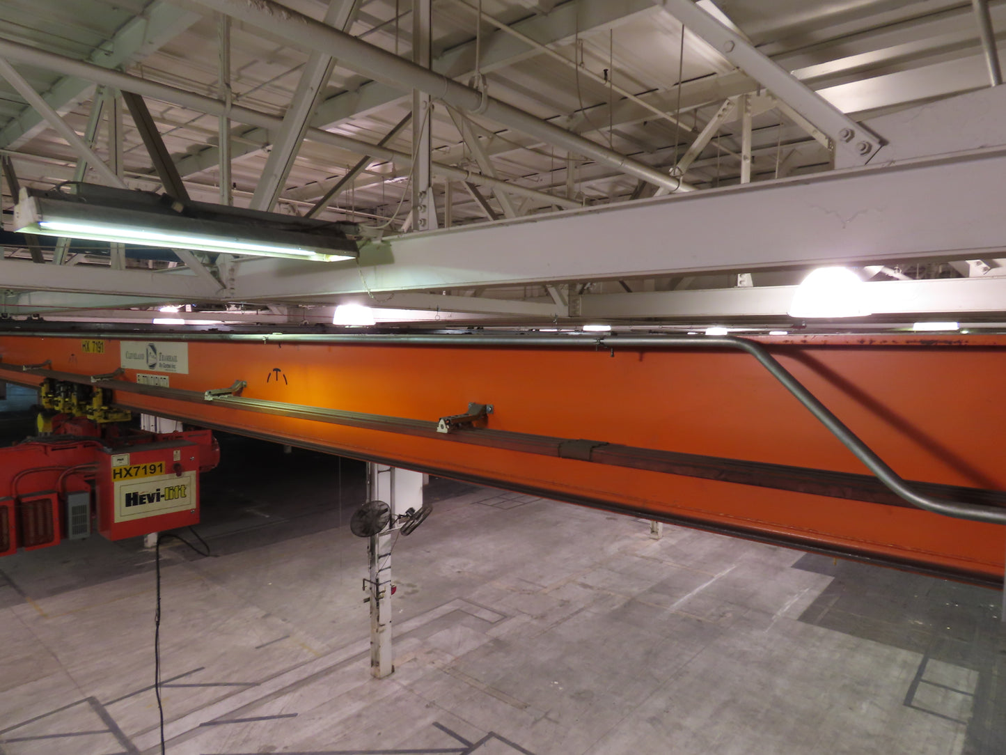 Cleveland Tramrail P&H 5 Ton Single Girder Underhung Bridge Crane 34' 10" Span