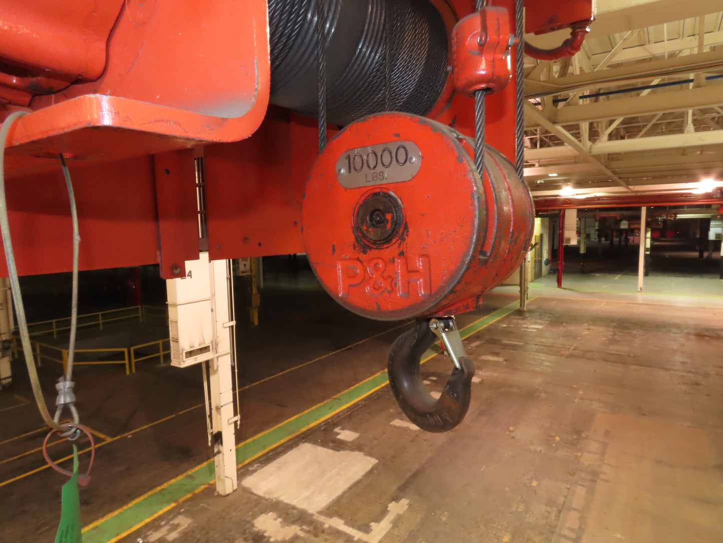 Cleveland Tramrail P&H 5 Ton Single Girder Underhung Bridge Crane 34' 10" Span