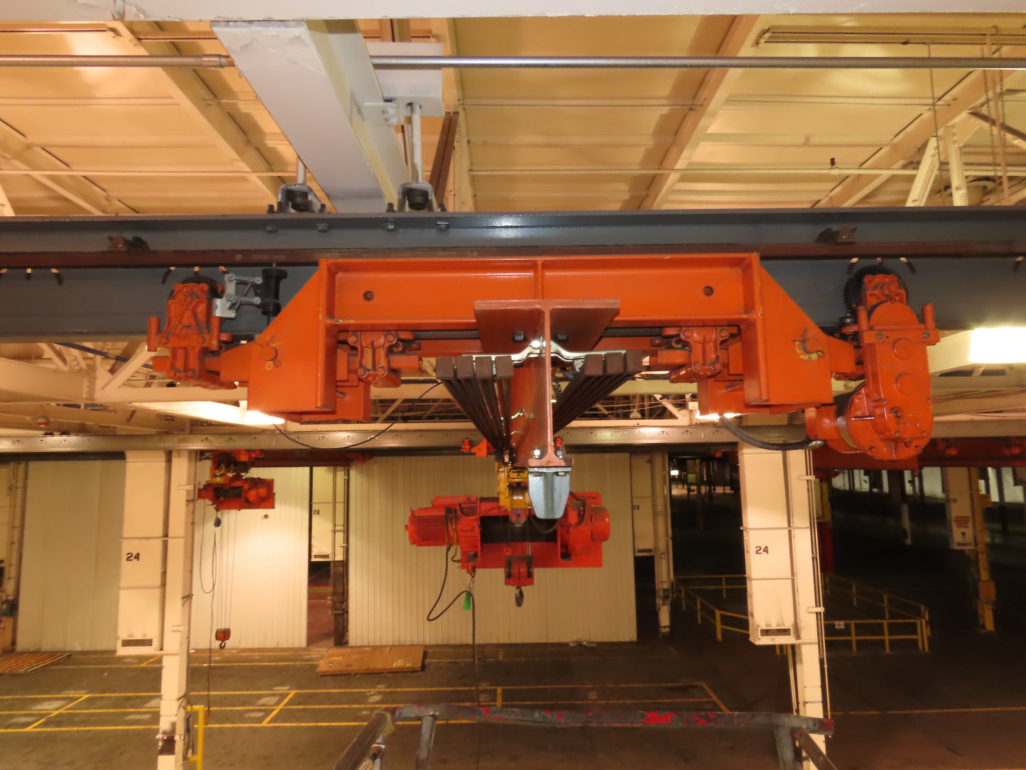 Cleveland Tramrail P&H 5 Ton Single Girder Underhung Bridge Crane 34' 10" Span