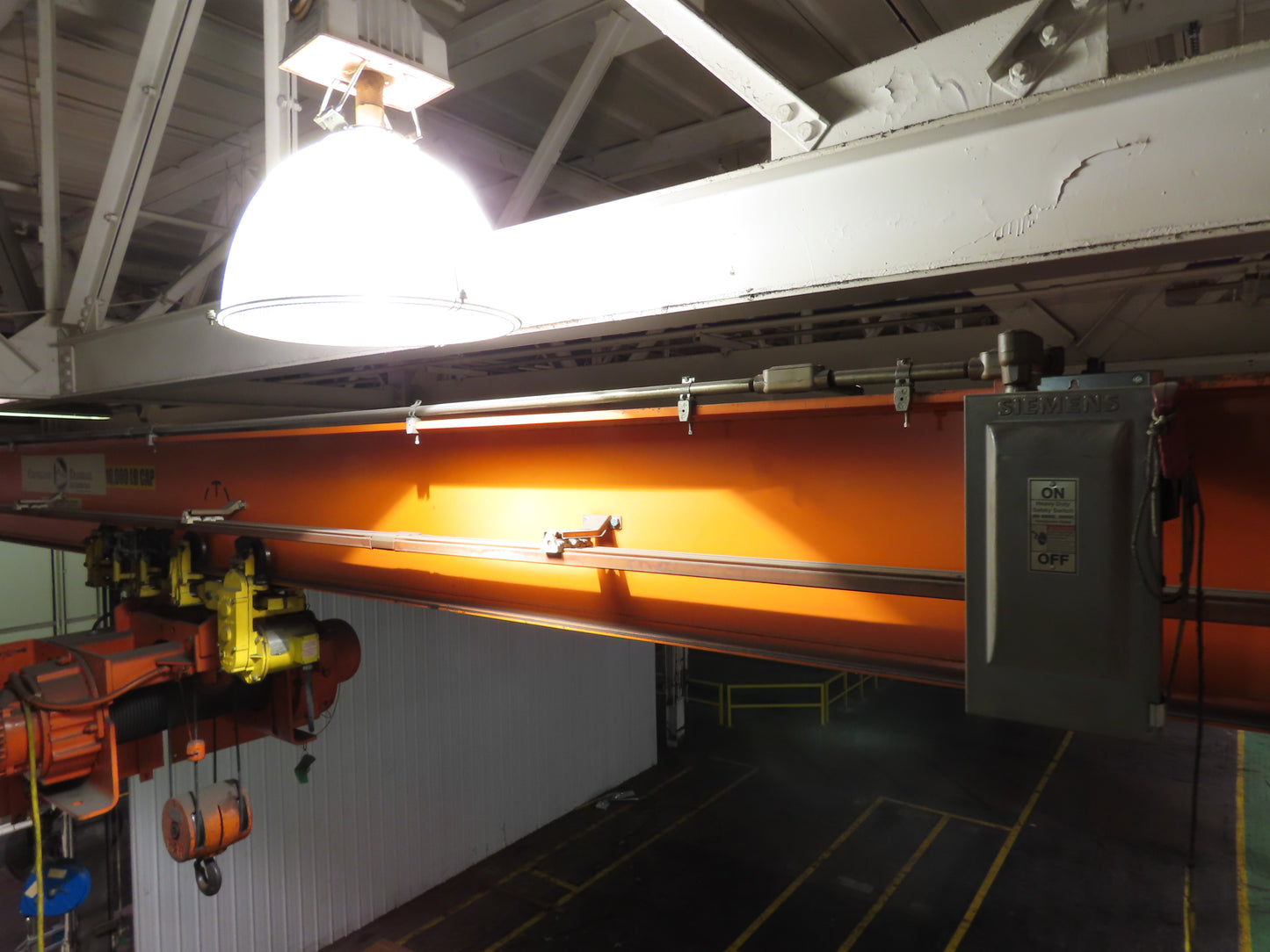 Cleveland Tramrail P&H 5 Ton Single Girder Underhung Bridge Crane 35' 10" Span