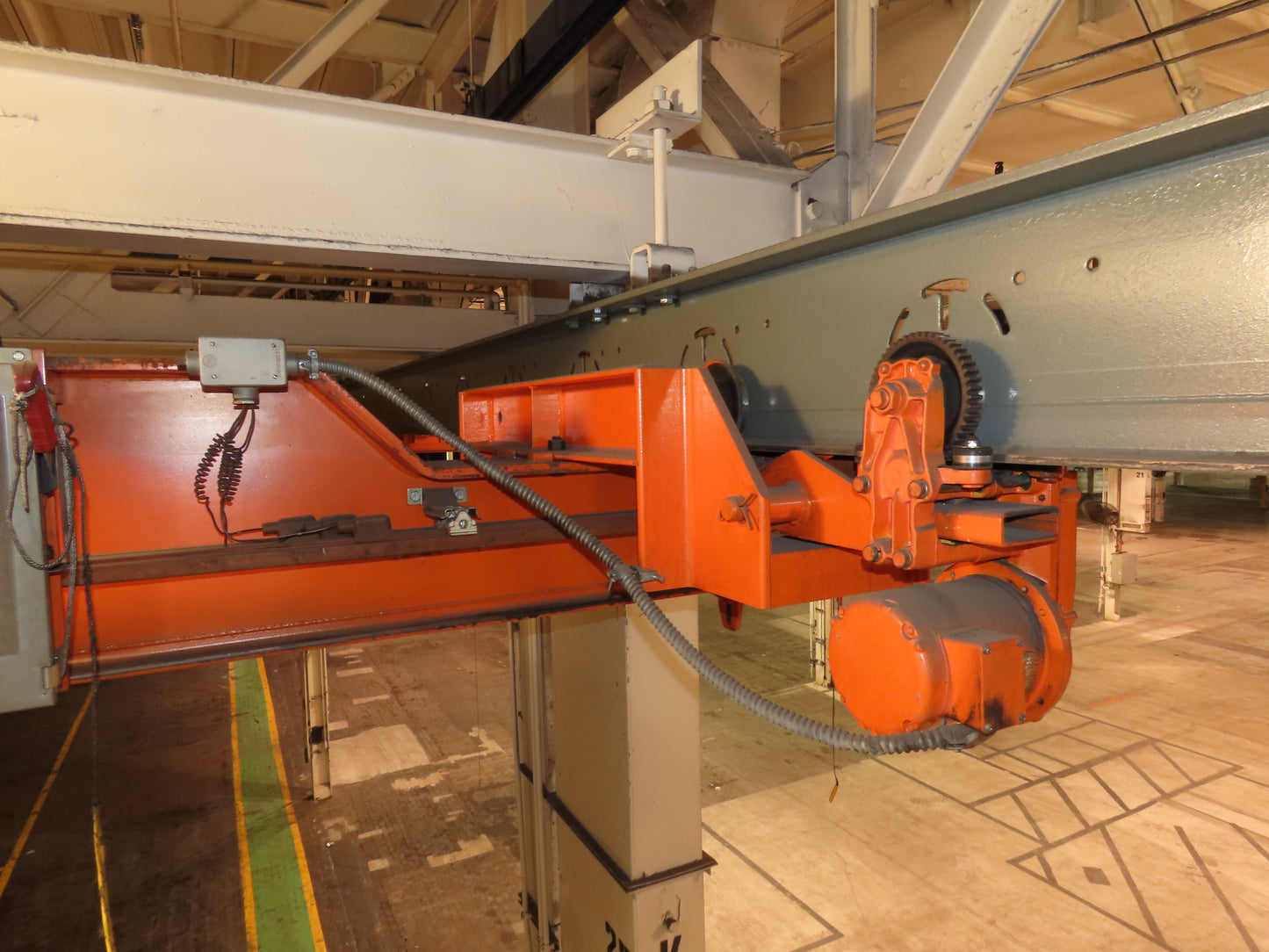 Cleveland Tramrail P&H 5 Ton Single Girder Underhung Bridge Crane 35' 10" Span