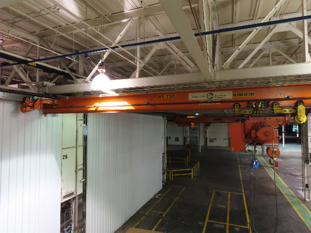 Cleveland Tramrail P&H 5 Ton Single Girder Underhung Bridge Crane 35' 10" Span