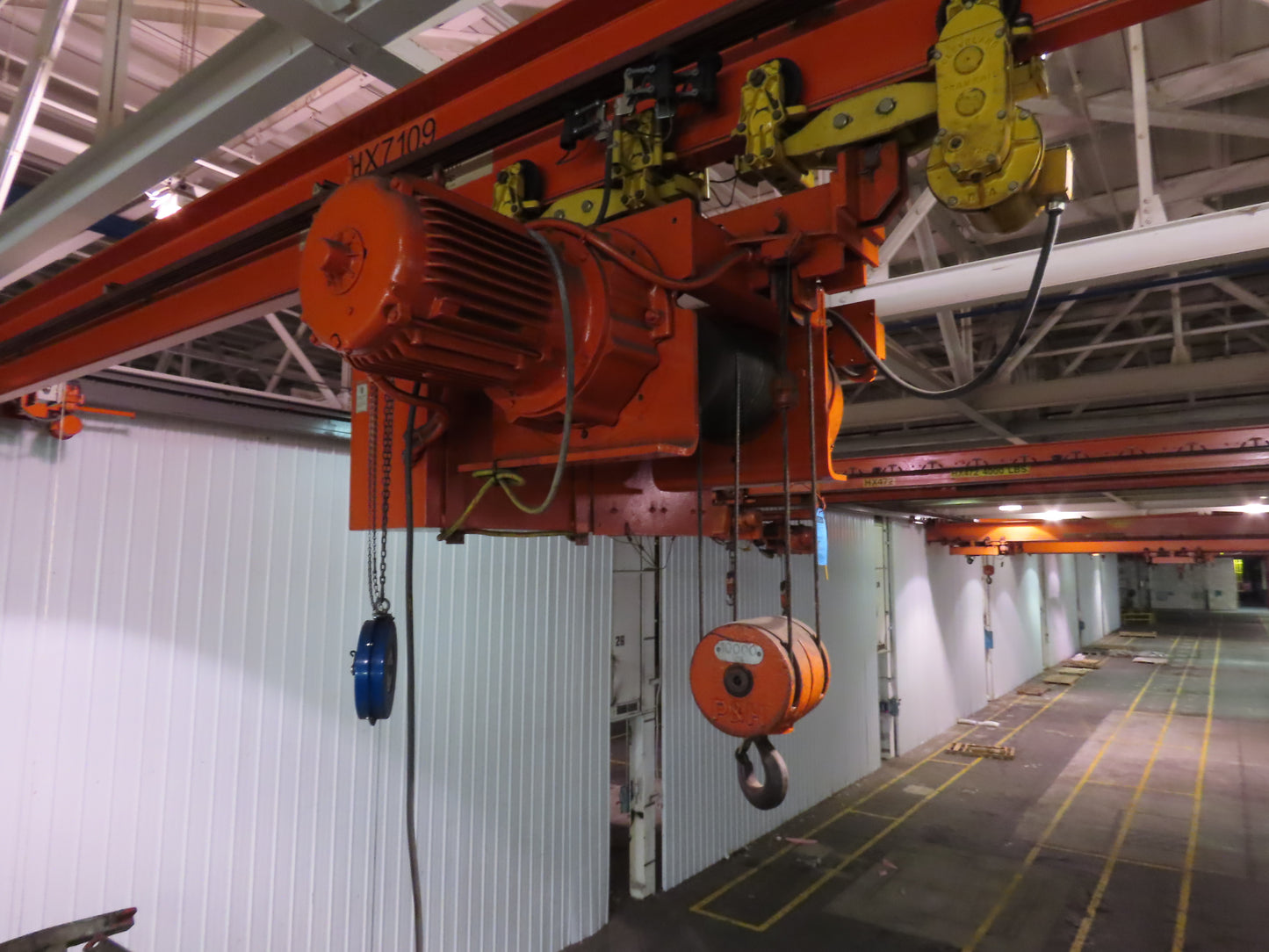 Cleveland Tramrail P&H 5 Ton Single Girder Underhung Bridge Crane 35' 10" Span