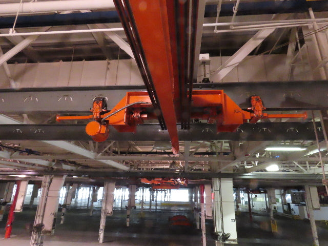 Cleveland Tramrail P&H 5 Ton Single Girder Underhung Bridge Crane 35' 10" Span