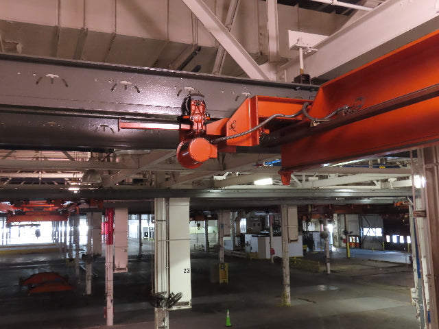 Cleveland Tramrail P&H 5 Ton Single Girder Underhung Bridge Crane 35' 10" Span