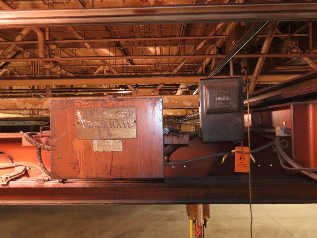 Cleveland Tramrail P&H 4 Ton Single Girder Underhung Bridge Crane 34' 10" Span