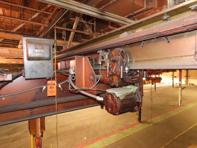 Cleveland Tramrail P&H 4 Ton Single Girder Underhung Bridge Crane 34' 10" Span