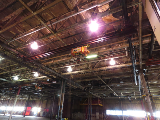 Cleveland Tramrail P&H 4 Ton Single Girder Underhung Bridge Crane 34' 10" Span