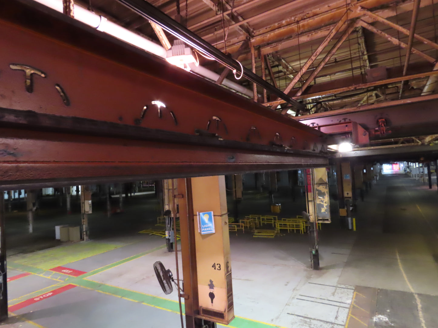 Cleveland Tramrail P&H 4 Ton Single Girder Underhung Bridge Crane 34' 10" Span
