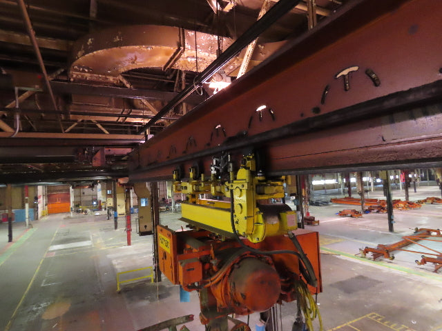 Cleveland Tramrail P&H 4 Ton Single Girder Underhung Bridge Crane 34' 10" Span