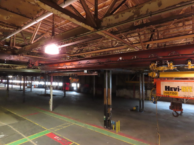 Cleveland Tramrail P&H 4 Ton Single Girder Underhung Bridge Crane 34' 10" Span