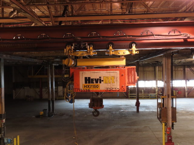 Cleveland Tramrail P&H 4 Ton Single Girder Underhung Bridge Crane 34' 10" Span