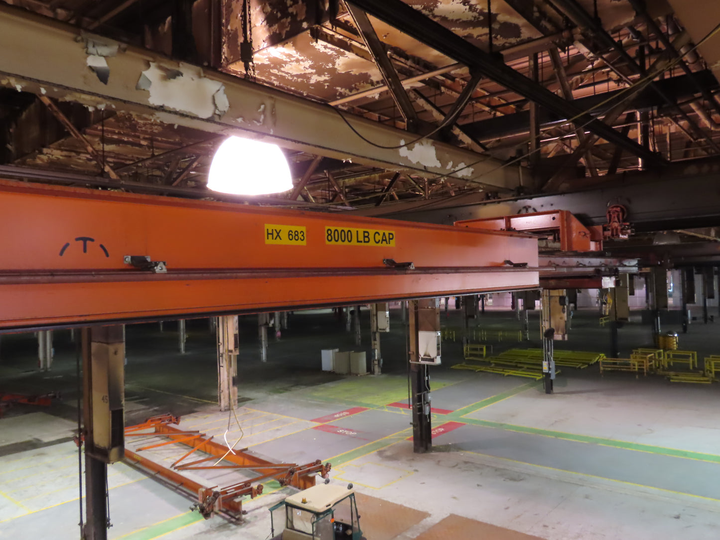 Cleveland Tramrail P&H 4 Ton Single Girder Underhung Bridge Crane 34' 10" Span
